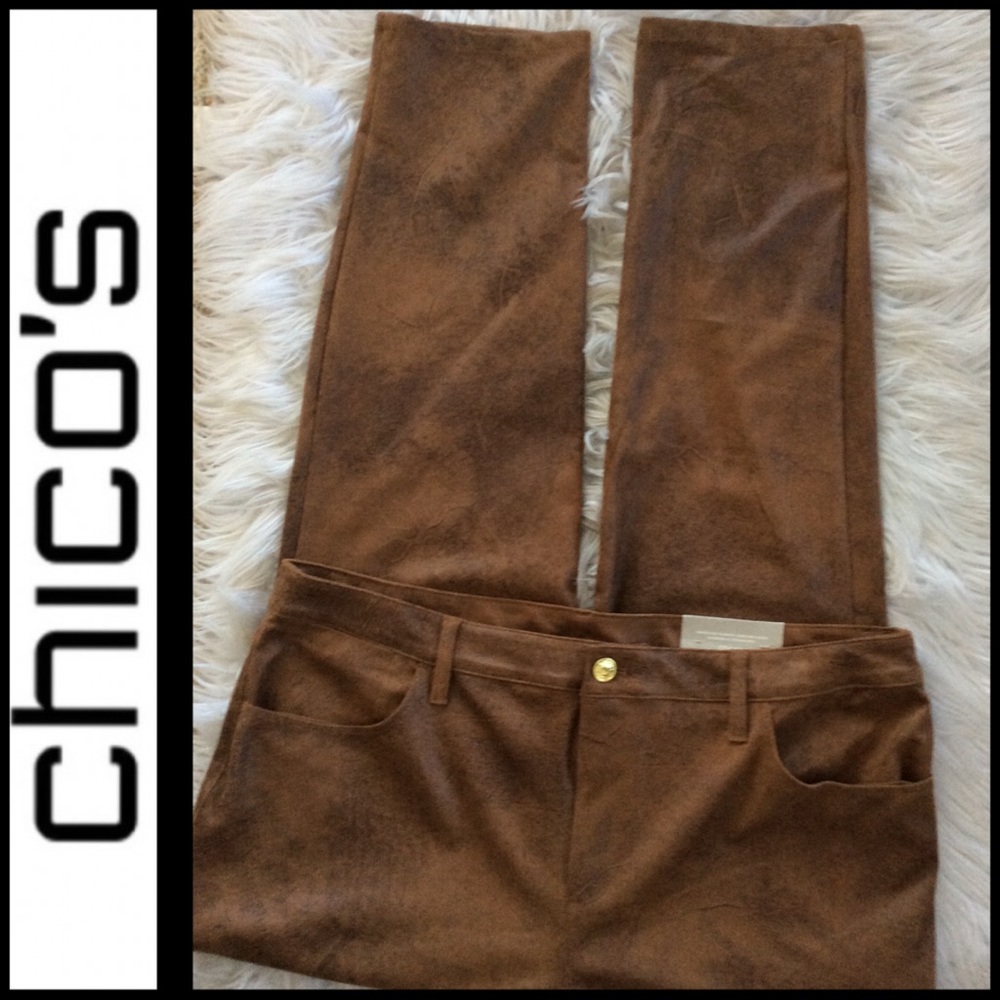 NWT Chico’s Faux Suede Slim Pant - Picture 16 of 16